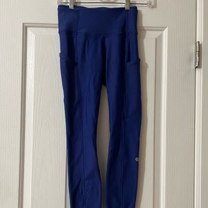 Lululemon Fast and Free High Rise Fleece Leggings 28” size 4